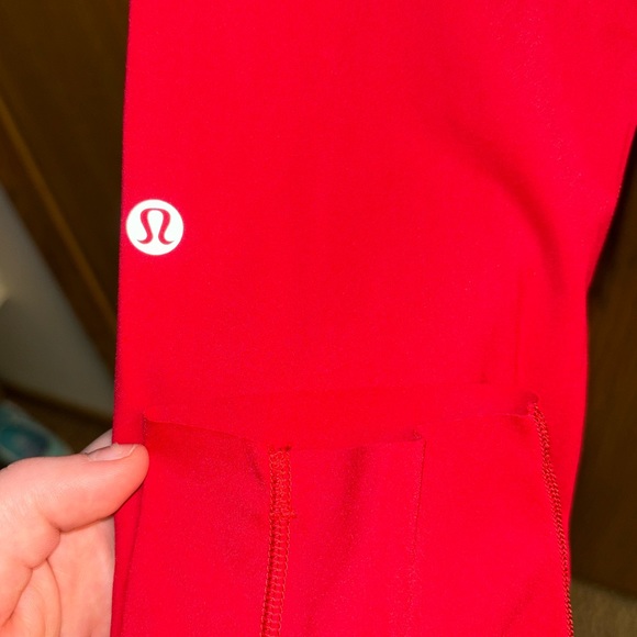 Dark Red Lululemon Fast & Free 7/8 Tight II - Picture 3 of 4
